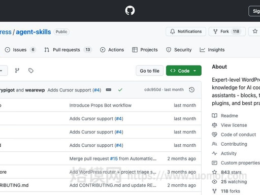 WordPress 官方 Agent Skill:让 AI 真正懂 WordPress 开发的 WordPress 官方 Agent Skill:让 AI 真正懂 WordPress 开发的